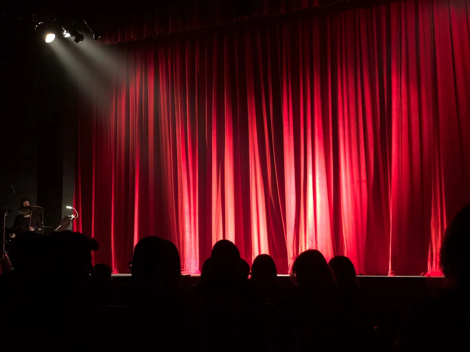 Flamenco dancer in red dress performing