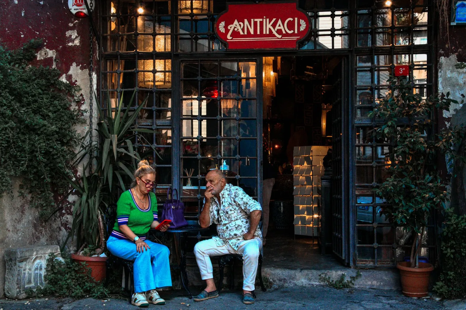 istanbul city center hotel courtyard and antique interiors at Faik Pasha