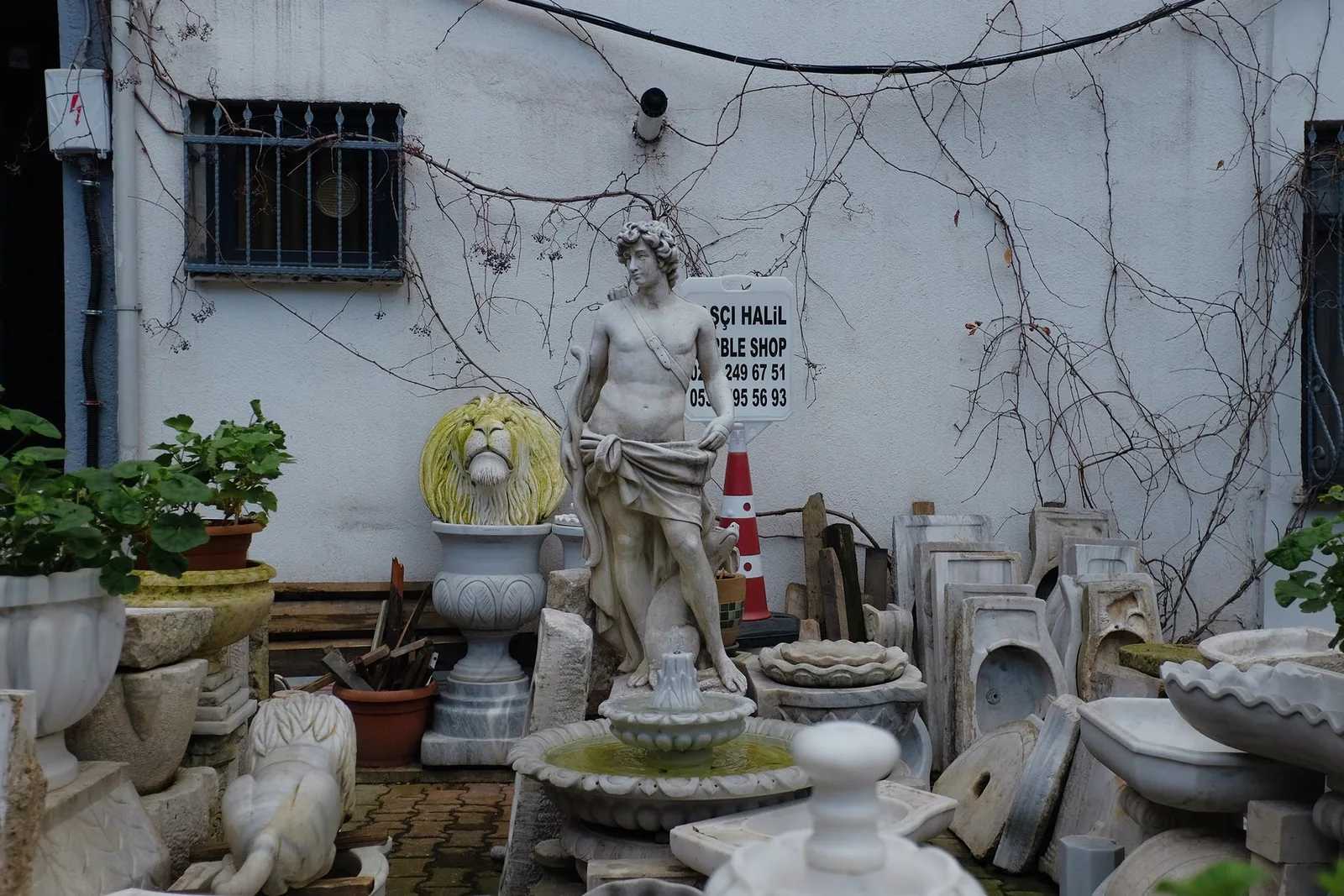 Shopping streets near Istiklal Avenue lined with antique shops in Cukurcuma